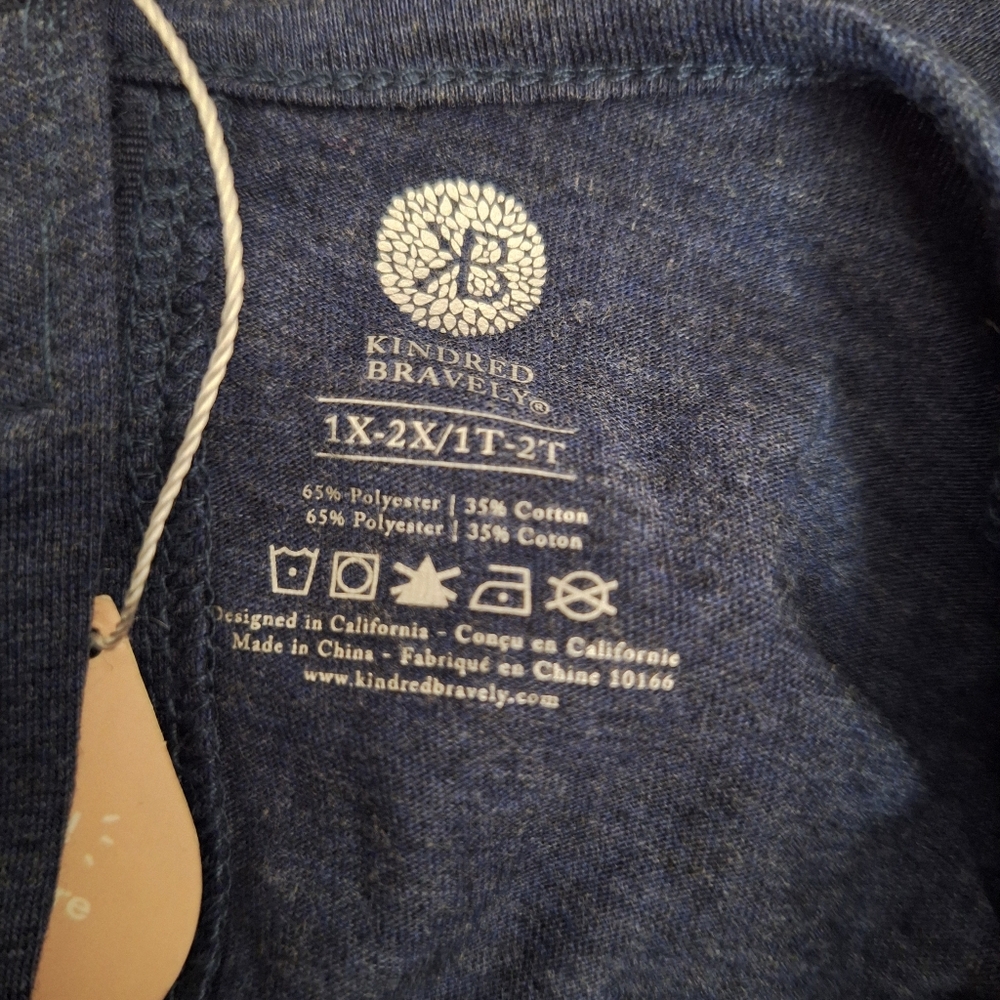 Kindred Bravely Universal Labor & Delivery Gown in Navy Heather NWT - Picture 7 of 10